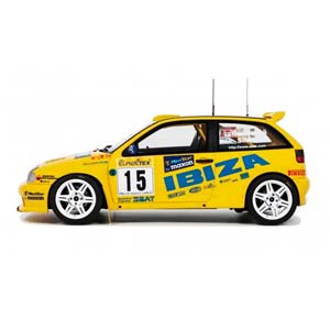 SEAT IBIZA GTI 16V EVO2 TEAM REPSOL N15 RALLY MONTECARLO (1998) HARRI ROVANPERA - VOITTO SILANDER, YELLOW — фото 3