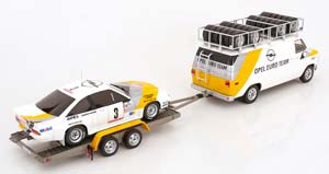 OPEL TDC RALLY SET MIT 3 MODELLEN MANTA GR B CHEVROLET G30 VAN TRAILER 1984 — фото 2