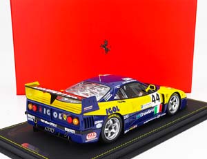 FERRARI F40 GTE 3.5L TURBO V8 TEAM ENNEA SRL IGOL N44 24H LE MANS (1996) L.DELLA NOCE - A.OLOFSSON - C.ROSENBLAD, YELLOW BLUE — фото 2