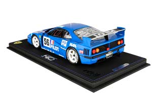 FERRARI F40 LM 3.5L TURBO V8 TEAM PILOT PEN RACING N 56 24H LE MANS (1996) MICHEL FERTE - OLIVIER THEVENIN - NICOLAS LEBOISSETIER - CON VETRINA - WITH SHOWCASE, BLUE — фото 2