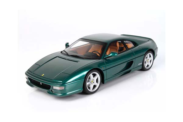 FERRARI F355 BERLINETTA 1994 MANUAL GEAR VERDE PINO METALLIC - BEIGE INTERIOR / ФЕРРАРИ Ф355 БЕРЛИНЕТТА 1994 МЕХАНИКА ПИНО МЕТАЛЛИК 1:18 ЗЕЛЕНЫЙ — фото 6