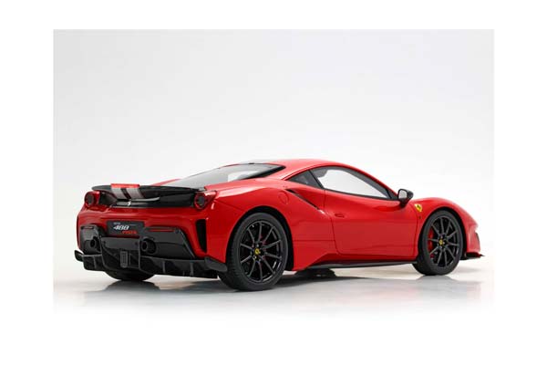 FERRARI 488 PISTA ROSSO CORSA WITH CARBON WHEELS AND WING / ФЕРРАРИ 488 ПИСТА КАРБОН КОЛЕСА ВИНГ 1:18 КРАСНЫЙ — фото 3