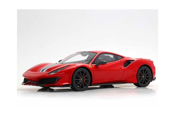 FERRARI 488 PISTA ROSSO CORSA WITH CARBON WHEELS AND WING / ФЕРРАРИ 488 ПИСТА КАРБОН КОЛЕСА ВИНГ 1:18 КРАСНЫЙ — фото 4