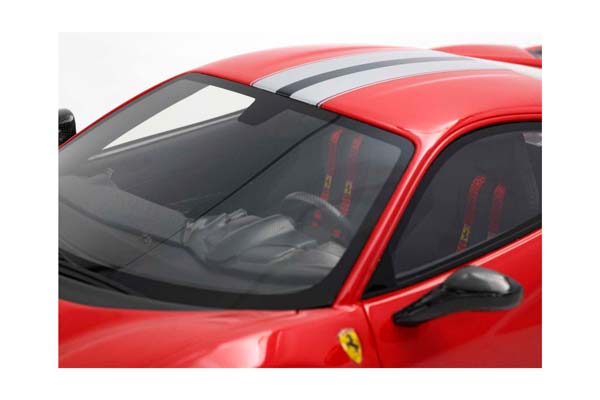 FERRARI 488 PISTA ROSSO CORSA WITH CARBON WHEELS AND WING / ФЕРРАРИ 488 ПИСТА КАРБОН КОЛЕСА ВИНГ 1:18 КРАСНЫЙ — фото 7