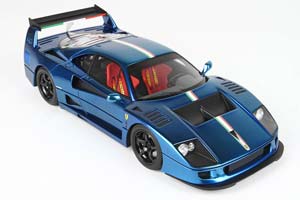 FERRARI F40 LM 1989 CROME LIGHT BLUE LIMITED 80 PCS — фото 3