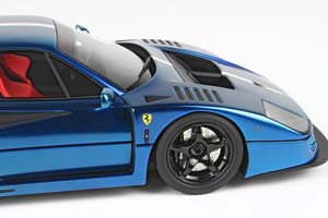 FERRARI F40 LM 1989 CROME LIGHT BLUE LIMITED 80 PCS — фото 5