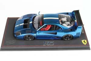 FERRARI F40 LM 1989 CROME LIGHT BLUE LIMITED 80 PCS — фото 9