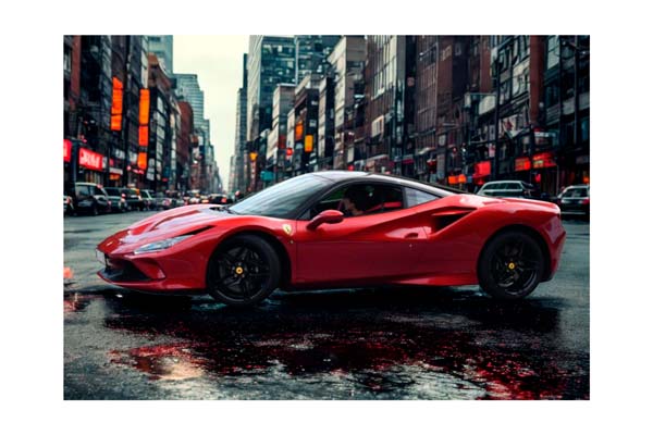 FERRARI F8 TRIBUTO ROSSO FUOCO WITH GLOSS BLACK ROOF / ФЕРРАРИ Ф8 ТРИБУТО ГЛОСС РООФ 1:18 КРАСНЫЙ