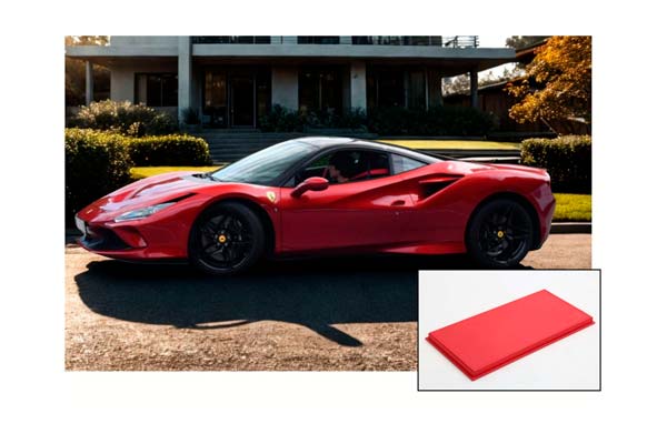 FERRARI F8 TRIBUTO RED BASE ROSSO FUOCO WITH GLOSS BLACK ROOF / ФЕРРАРИ Ф8 ТРИБУТО БАЗА ГЛОСС РООФ 1:18 КРАСНЫЙ — фото 1