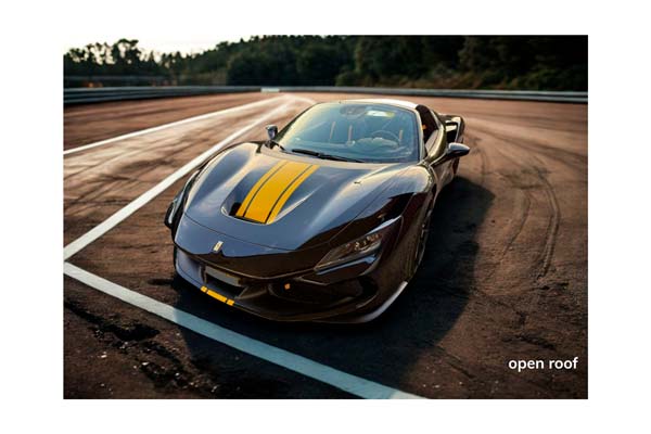 FERRARI F8 TRIBUTO SPIDER NERO DS WITH GIALLO MODENA LIVERY / ФЕРРАРИ Ф8 ТРИБУТО СПАЙДЕР ДС ЛИВЕРИ 1:18 ЖЕЛТЫЙ — фото 1