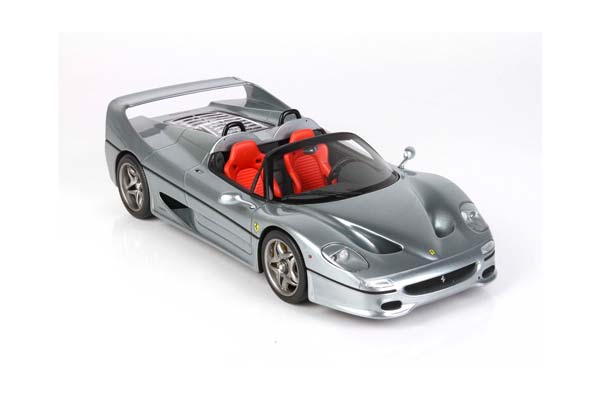 FERRARI F50 COUPE 1995 SPIDER VERSION TITANIUM GREY 740 / ФЕРРАРИ Ф50 КУПЕ 1995 СПАЙДЕР ВЕРСИОН 740 1:18 СЕРЫЙ — фото 4