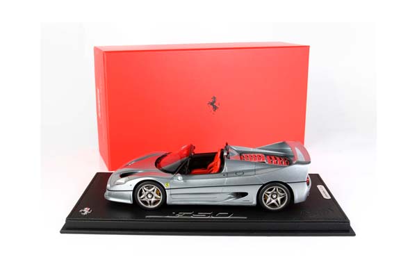 FERRARI F50 COUPE 1995 SPIDER VERSION TITANIUM GREY 740 / ФЕРРАРИ Ф50 КУПЕ 1995 СПАЙДЕР ВЕРСИОН 740 1:18 СЕРЫЙ — фото 9
