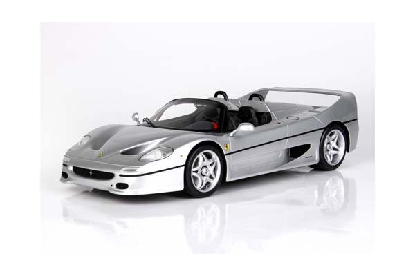FERRARI F50 COUPE 1995 SPIDER VERSION METALLIC SILVER NURBURGRING / ФЕРРАРИ Ф50 КУПЕ 1995 СПАЙДЕР ВЕРСИОН МЕТАЛЛИК НУРБУРГРИНГ 1:18 СЕРЕБРИСТЫЙ — фото 9