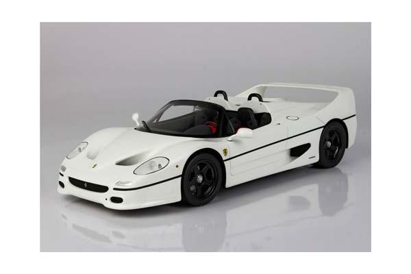 FERRARI F50 COUPE 1995 SPIDER VERSION AVUS WHITE RACE WHEELS / ФЕРРАРИ Ф50 КУПЕ 1995 СПАЙДЕР ВЕРСИОН АВУС РАКЕ КОЛЕСА 1:18 БЕЛЫЙ — фото 4