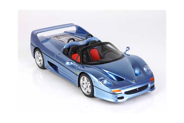 FERRARI F50 COUPE 1995 SPIDER VERSION CALIFORNIA LIGHT BLUE METALLIC / ФЕРРАРИ Ф50 КУПЕ 1995 СПАЙДЕР ВЕРСИОН КАЛИФОРНИА ЛИГХТ МЕТАЛЛИК 1:18 ГОЛУБОЙ — фото 5