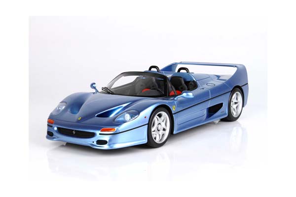 FERRARI F50 COUPE 1995 SPIDER VERSION CALIFORNIA LIGHT BLUE METALLIC / ФЕРРАРИ Ф50 КУПЕ 1995 СПАЙДЕР ВЕРСИОН КАЛИФОРНИА ЛИГХТ МЕТАЛЛИК 1:18 ГОЛУБОЙ — фото 7