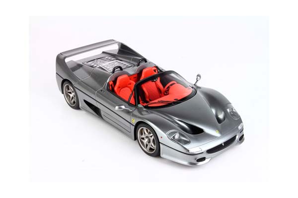 FERRARI F50 COUPE 1995 SPIDER VERSION METALLIC IRON GREY / ФЕРРАРИ Ф50 КУПЕ 1995 СПАЙДЕР ВЕРСИОН МЕТАЛЛИК ИРОН 1:18 СЕРЫЙ — фото 4