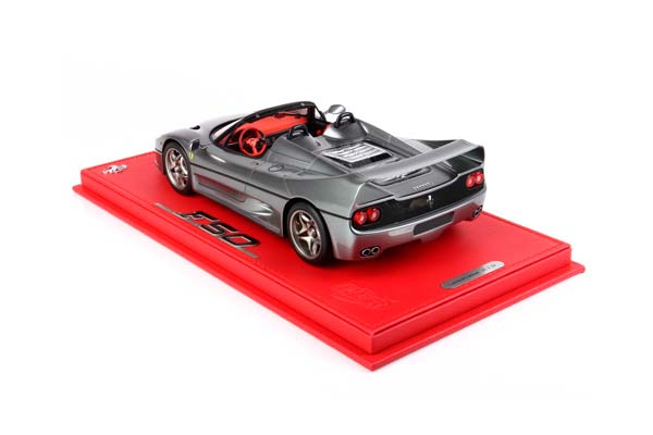 FERRARI F50 COUPE 1995 SPIDER VERSION METALLIC IRON GREY / ФЕРРАРИ Ф50 КУПЕ 1995 СПАЙДЕР ВЕРСИОН МЕТАЛЛИК ИРОН 1:18 СЕРЫЙ — фото 2