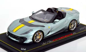 FERRARI 812 COMPETIZIONE A SPIDER (2022) - CON VETRINA - WITH SHOWCASE, GRIGIO COBURN - GREY MET
