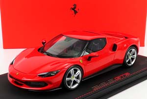 FERRARI 296 GTB HYBRID 830HP V6 2021 - CON VETRINA - WITH SHOWCASE, ROSSO CORSA 322 - RED