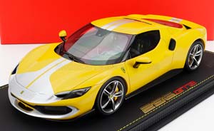 FERRARI 296 GTB ASSETTO FIORANO (2022) - CON VETRINA - WITH SHOWCASE, GIALLO MODENA - YELLOW SILVER — фото 1