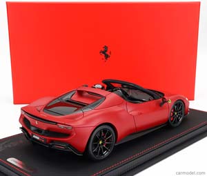 FERRARI 296 GTS SPIDER (2022) - CON VETRINA - WITH SHOWCASE, ROSSO F1 SF75 - MATT RED — фото 2