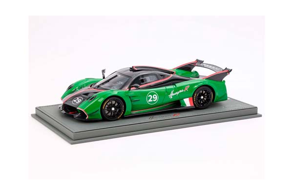 PAGANI HUAYRA R GLOSS BLACK CARBON E GREEN GRASS / ПАГАНИ ХУАЙРА Р ГЛОСС КАРБОН Е ГРАСС 1:18 ЗЕЛЕНЫЙ