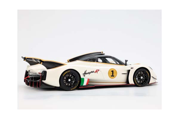 PAGANI HUAYRA R WHITE BENNY AND GLOSS CARBON ROOF / ПАГАНИ ХУАЙРА Р БЕННИ ГЛОСС КАРБОН РООФ 1:18 БЕЛЫЙ — фото 5