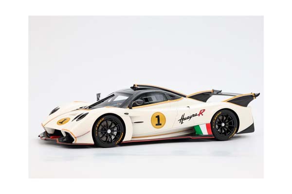 PAGANI HUAYRA R WHITE BENNY AND GLOSS CARBON ROOF / ПАГАНИ ХУАЙРА Р БЕННИ ГЛОСС КАРБОН РООФ 1:18 БЕЛЫЙ — фото 6