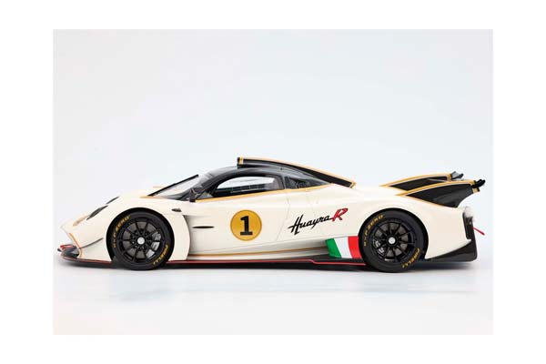 PAGANI HUAYRA R WHITE BENNY AND GLOSS CARBON ROOF / ПАГАНИ ХУАЙРА Р БЕННИ ГЛОСС КАРБОН РООФ 1:18 БЕЛЫЙ — фото 7
