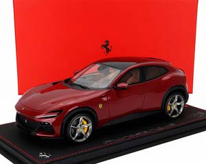 FERRARI PUROSANGUE SUV (2022) - CON VETRINA - WITH SHOWCASE, ROSSO MUGELLO - RED MET