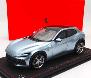 FERRARI PUROSANGUE SUV (2022) - CON VETRINA - WITH SHOWCASE, GRIGIO ALLOY - BLUE GREY MET