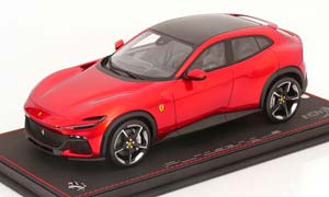 FERRARI PUROSANGUE SUV (2022) - CON VETRINA - WITH SHOWCASE, ROSSO MAGMA - RED MET