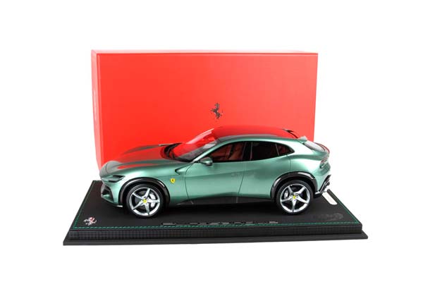 FERRARI PUROSANGUE PERSONAL CAR PIERO LARDI FERRARI DORA GREEN - CARBON FIBER ROOF / ФЕРРАРИ ПУРОСАНГВЕ ПЕРСОНАЛ КАР ПИЕРО ЛАРДИ ФЕРРАРИ ДОРА 1:18 ЗЕЛЕНЫЙ — фото 6