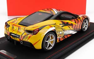 FERRARI 458 GTB IPE TIGER (2021) - CON VETRINA - WITH SHOWCASE, YELLOW ORANGE BLACK — фото 2