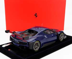 FERRARI 296 GT3 EVO 3.9L TURBO V8 N 0 (2022) - CON VETRINA - WITH SHOWCASE, BLU ELETTRICO - BLUE MET — фото 2