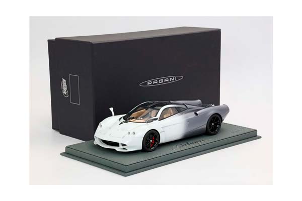 PAGANI HUAYRA CODALUNGA BIANCO MALTA - GRAY SHADE / ПАГАНИ ХУАЙРА КОДАЛУНГА МАЛТА 1:18 БЕЛЫЙ — фото 10