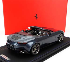 FERRARI ROMA SPIDER OPEN (2020) - CON VETRINA - WITH SHOWCASE, BLU ROMA - BLUE MET — фото 2