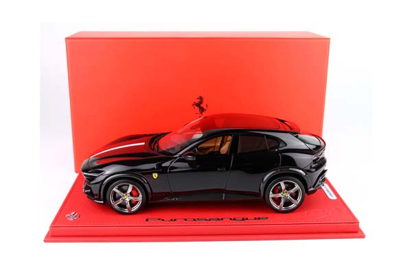 FERRARI PUROSANGUE - PANORAMIC ROOF NERO PUROSANGUE - FRENCH FLAG - RED BASE / ФЕРРАРИ ПУРОСАНГВЕ 1:18 КРАСНЫЙ — фото 10