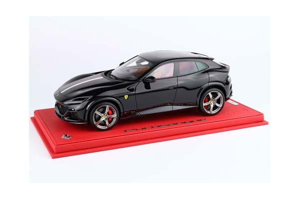 FERRARI PUROSANGUE - PANORAMIC ROOF NERO PUROSANGUE - FRENCH FLAG - RED BASE / ФЕРРАРИ ПУРОСАНГВЕ 1:18 КРАСНЫЙ