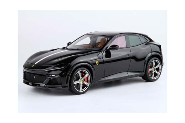 FERRARI PUROSANGUE - PANORAMIC ROOF NERO PUROSANGUE - ITALIAN FLAG - RED BASE / ФЕРРАРИ ПУРОСАНГВЕ 1:18 КРАСНЫЙ — фото 4