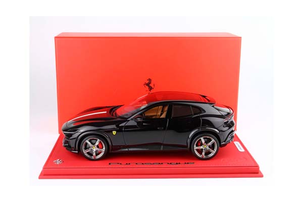 FERRARI PUROSANGUE - PANORAMIC ROOF NERO PUROSANGUE - ITALIAN FLAG - RED BASE / ФЕРРАРИ ПУРОСАНГВЕ 1:18 КРАСНЫЙ — фото 10