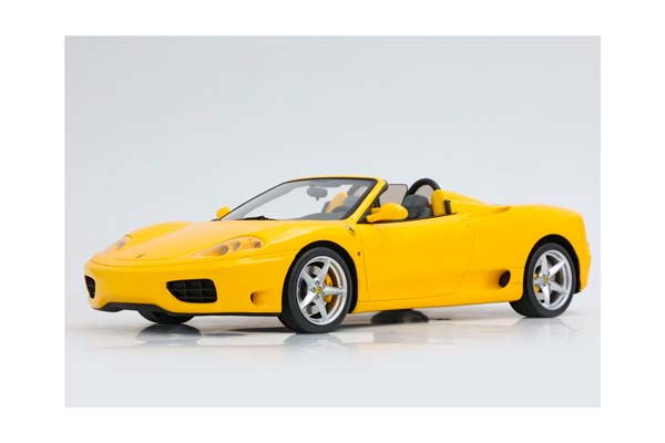 FERRARI 360 MODENA SPIDER AUTOMATIC GEAR GIALLO MODENA - BLACK / ФЕРРАРИ 360 СПАЙДЕР АВТОМАТ 1:18 ЖЕЛТЫЙ — фото 4