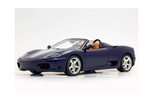 FERRARI 360 MODENA SPIDER AUTOMATIC GEAR BLU LE MANS - BEIGE - WHITE STRIPES / ФЕРРАРИ 360 СПАЙДЕР АВТОМАТ ЛЕ-МАН 1:18 БЕЛЫЙ — фото 3