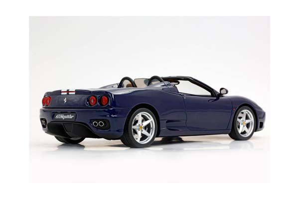 FERRARI 360 MODENA SPIDER AUTOMATIC GEAR BLU LE MANS - BEIGE - WHITE STRIPES / ФЕРРАРИ 360 СПАЙДЕР АВТОМАТ ЛЕ-МАН 1:18 БЕЛЫЙ — фото 4