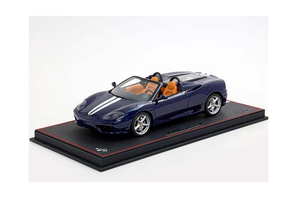 FERRARI 360 MODENA SPIDER AUTOMATIC GEAR BLU LE MANS - BEIGE - WHITE STRIPES / ФЕРРАРИ 360 СПАЙДЕР АВТОМАТ ЛЕ-МАН 1:18 БЕЛЫЙ