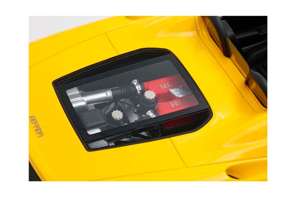 FERRARI 360 MODENA SPIDER AUTOMATIC GEAR GIALLO MODENA - BLACK - ITALIAN STRIPE - CHALLENGE BACK GRID / ФЕРРАРИ 360 СПАЙДЕР АВТОМАТ 1:18 ЖЕЛТЫЙ — фото 8