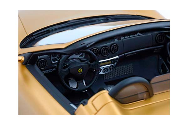 FERRARI 360 MODENA SPIDER AUTOMATIC GEAR MATT GOLD - BLACK - CHALLENGE BACK GRID / ФЕРРАРИ 360 СПАЙДЕР АВТОМАТ МАТТ 1:18 ЧЕРНЫЙ — фото 3