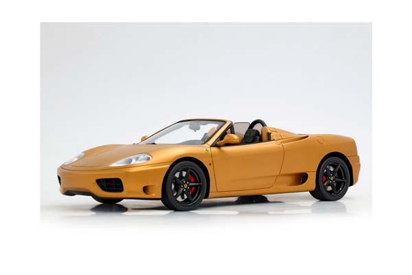 FERRARI 360 MODENA SPIDER AUTOMATIC GEAR MATT GOLD - BLACK - CHALLENGE BACK GRID / ФЕРРАРИ 360 СПАЙДЕР АВТОМАТ МАТТ 1:18 ЧЕРНЫЙ — фото 9