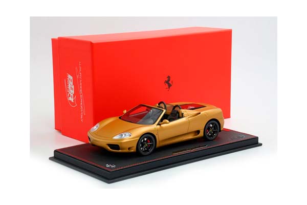 FERRARI 360 MODENA SPIDER AUTOMATIC GEAR MATT GOLD - BLACK - CHALLENGE BACK GRID / ФЕРРАРИ 360 СПАЙДЕР АВТОМАТ МАТТ 1:18 ЧЕРНЫЙ — фото 10